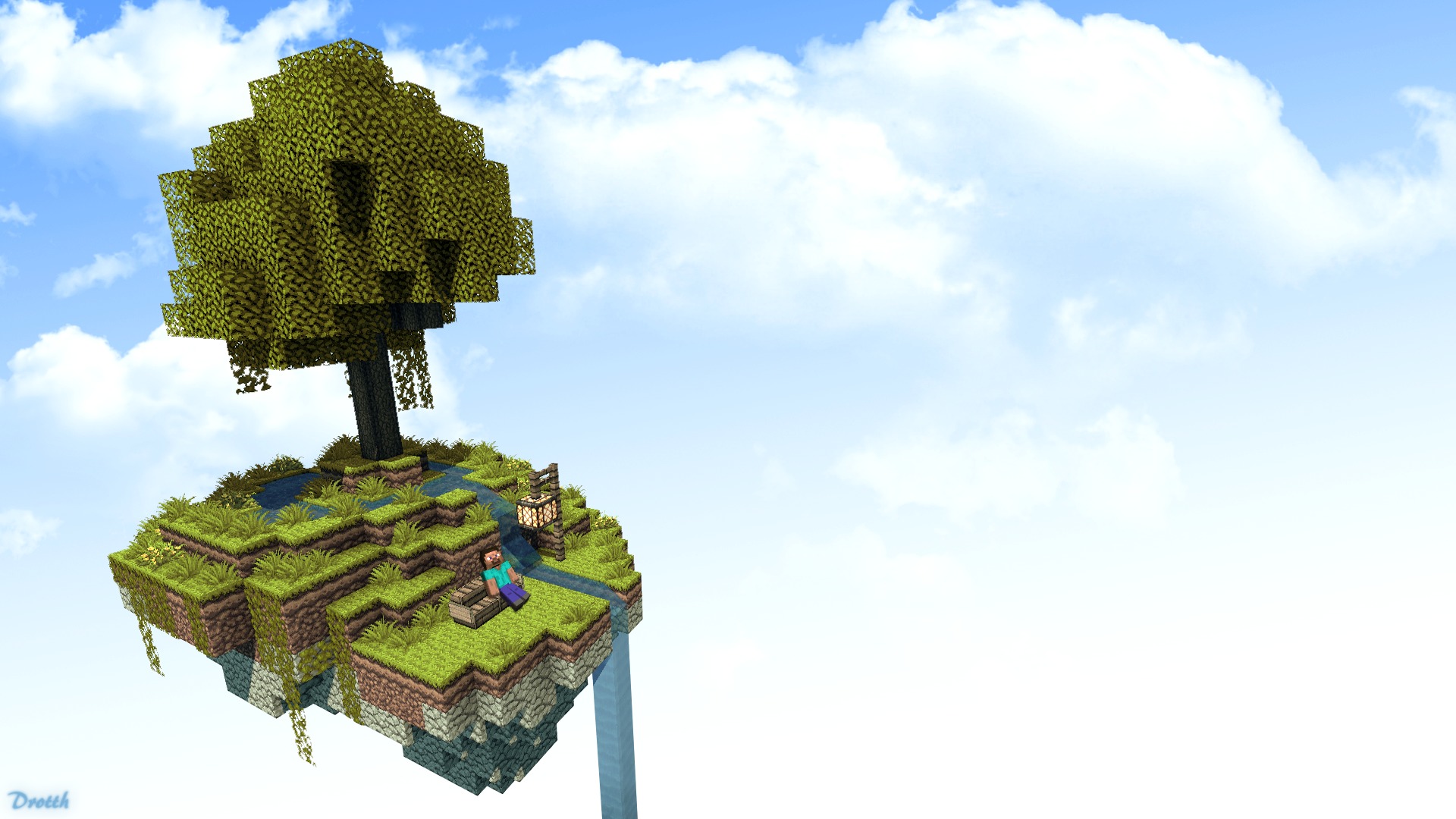 Minecraft Стив остров
