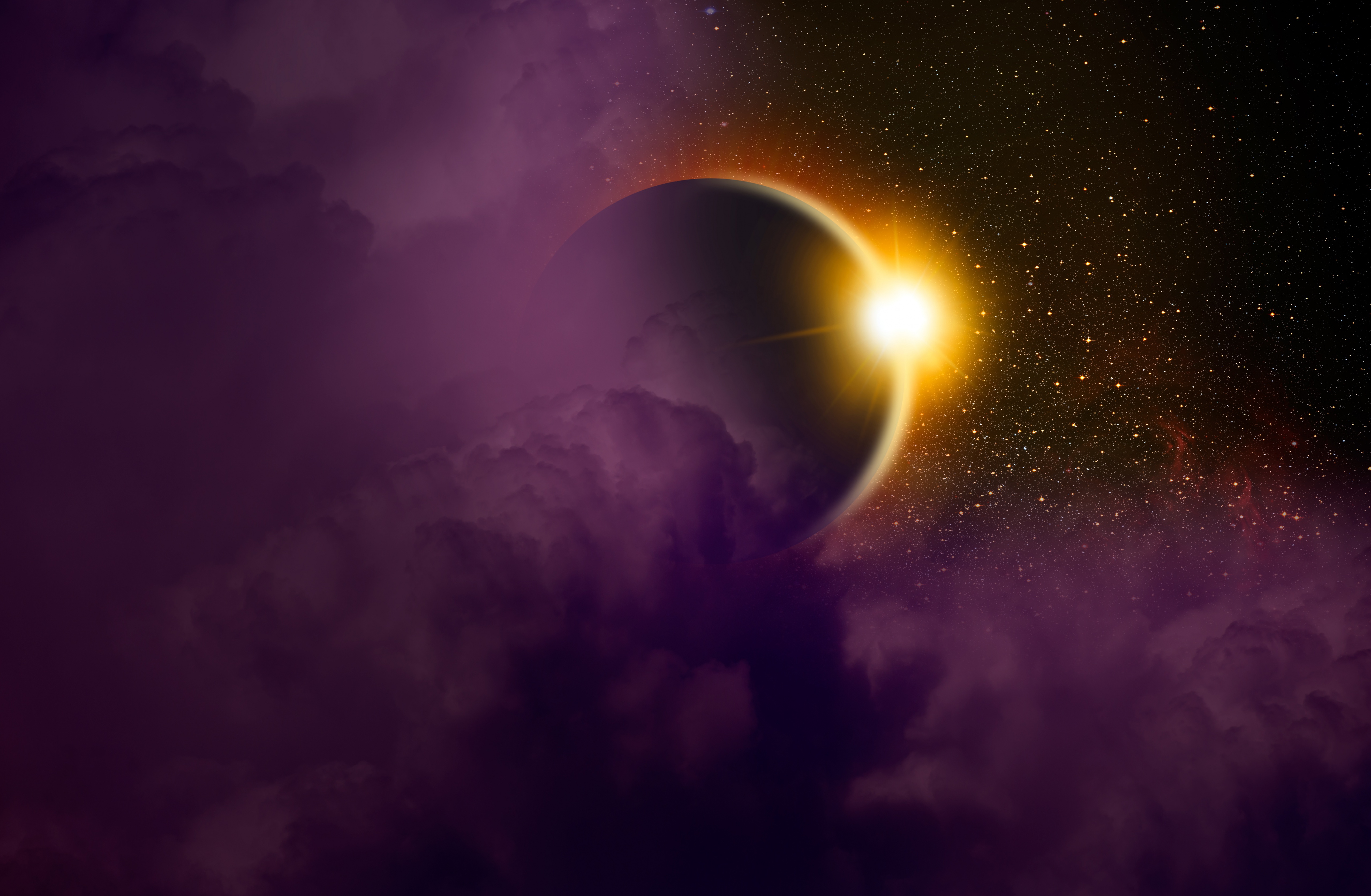 solar eclipse planet light Sci