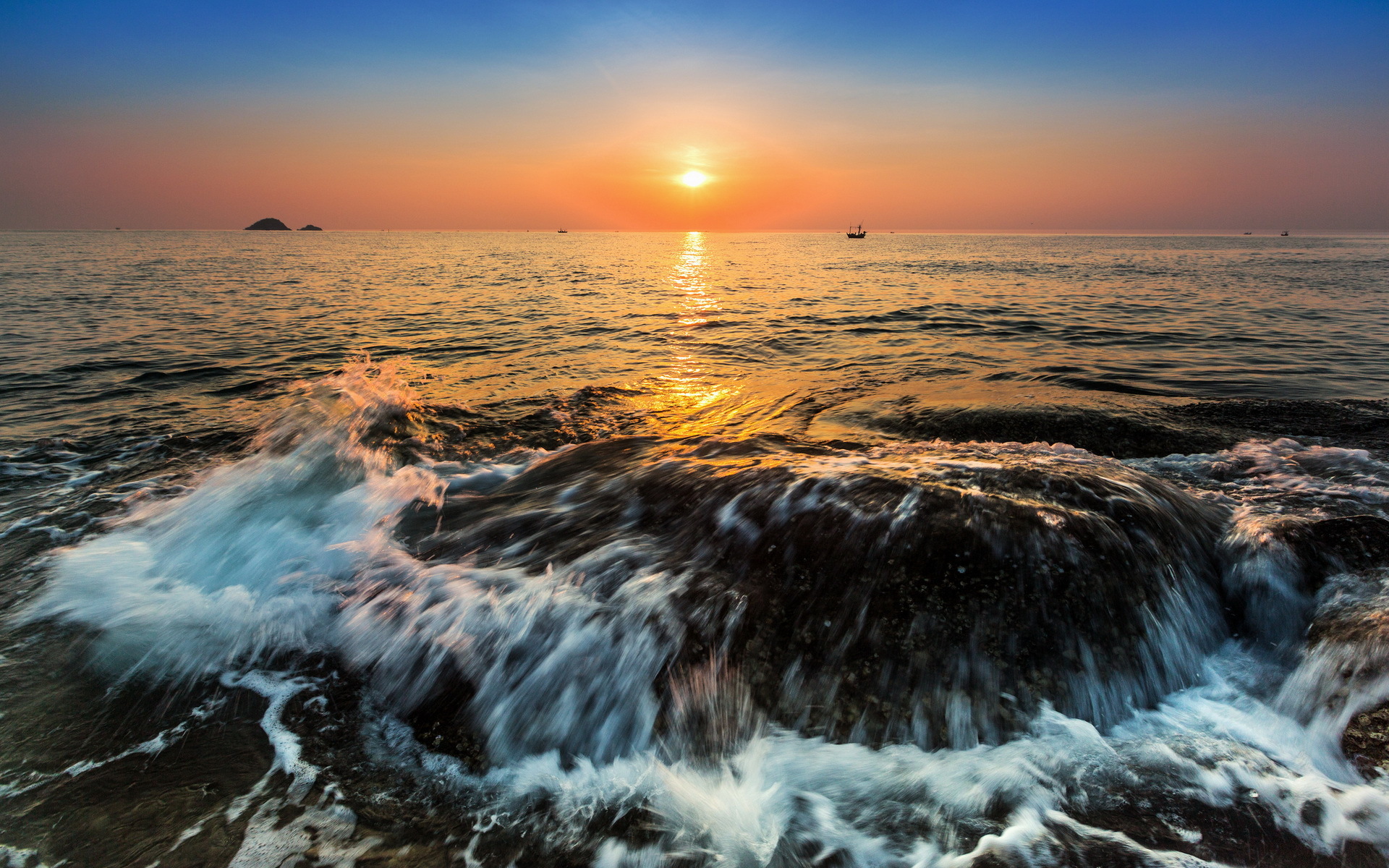 море пейзаж закат