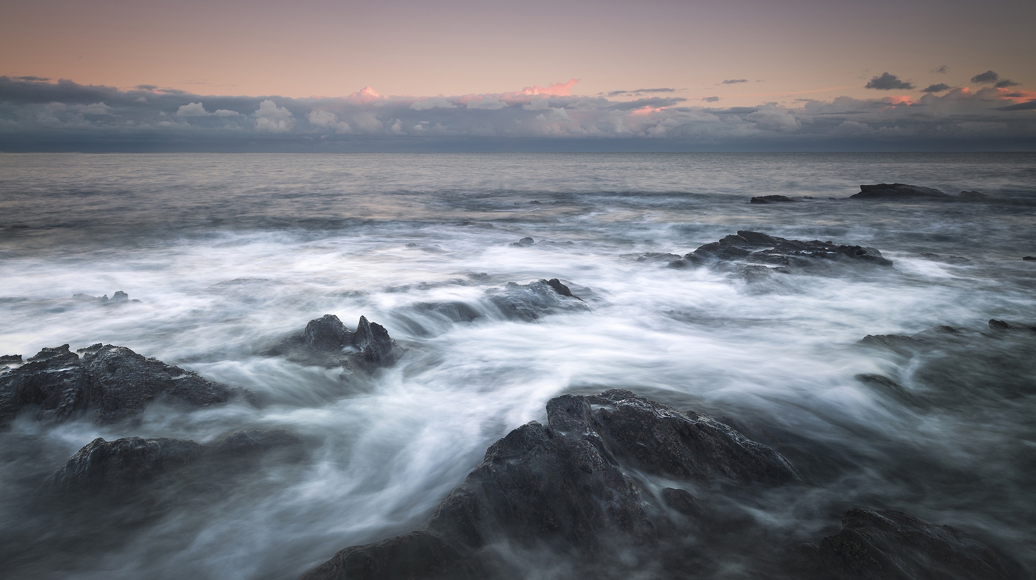 океан пена горизонт