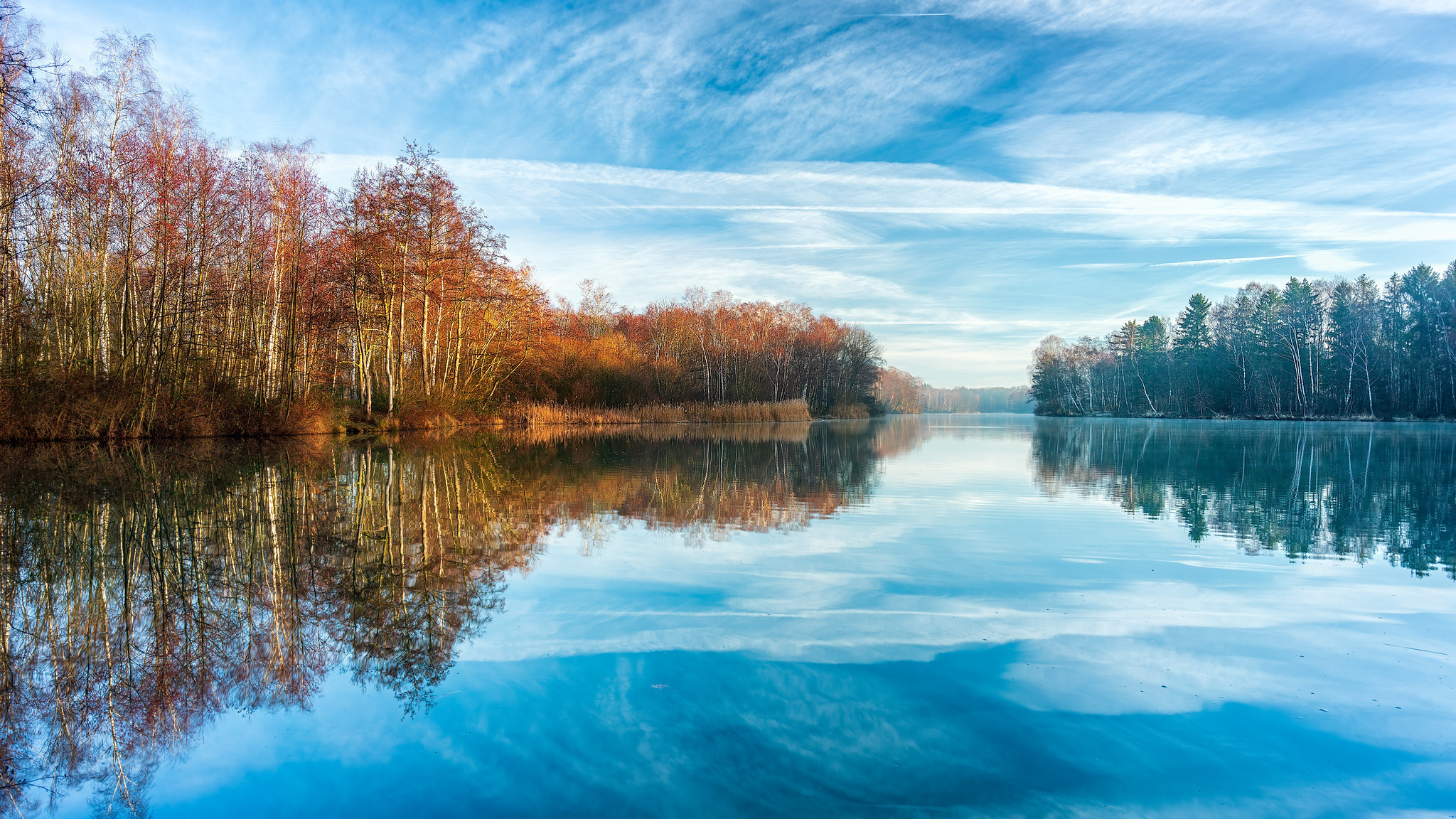 Голубые озера осень
